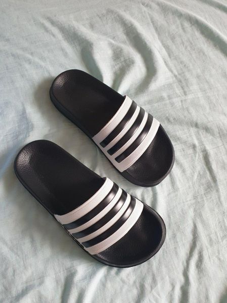 Чорні капці Адідас Аділет унісекс Adidas Adilette Black White 36 ALL04471W фото