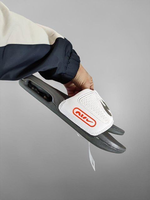 Чоловічі білі шлепанцы, тапочки Nike Air Max Cirro Slide Grey White х Найк 41 ALL17022 фото