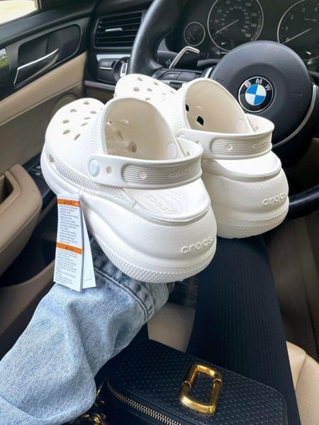 Жіночі білі крокси Crocs Classic Crush Clog Cream White x Крокс 36 ALL17272 фото