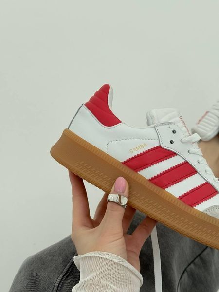 Жіночі білі кросівки Adidas Samba XLG White Red Gum x Адідас Самба 36 ALL16530 фото