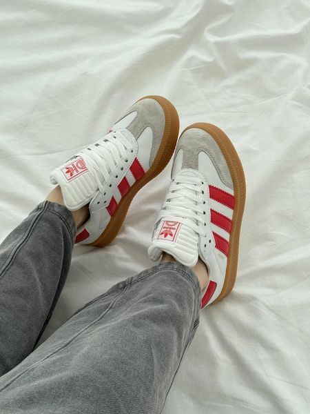Жіночі білі кросівки Adidas Samba XLG White Red Gum x Адідас Самба 36 ALL16530 фото