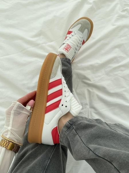 Жіночі білі кросівки Adidas Samba XLG White Red Gum x Адідас Самба 36 ALL16530 фото
