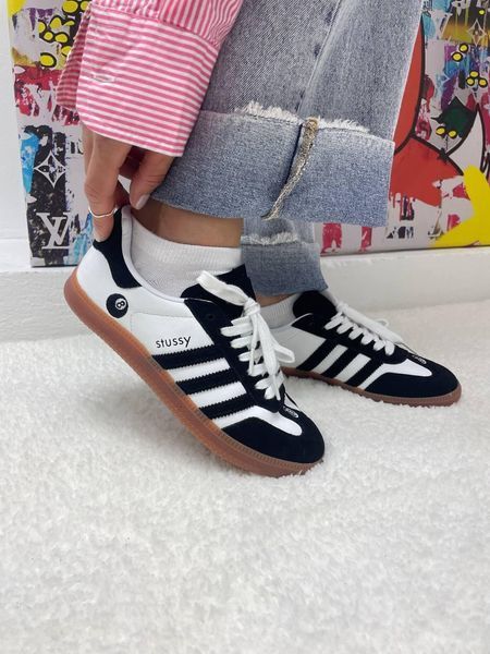 Чорно-білі кросівки Adidas Samba Stussy White Black x Адідас Самба 36 ALL17484 фото