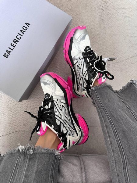 Білі кросівки Balenciaga Runner Trainer White Grey Pink x Баленсіага Раннер 38 ALL15801 фото