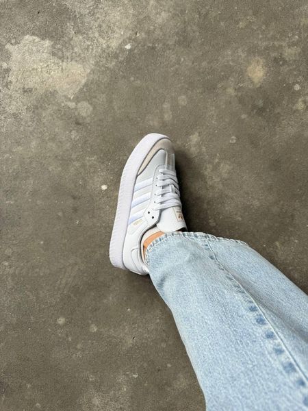 Білі шкіряні кросівки унісекс Adidas Samba White x Самба 36 ALL20545 фото