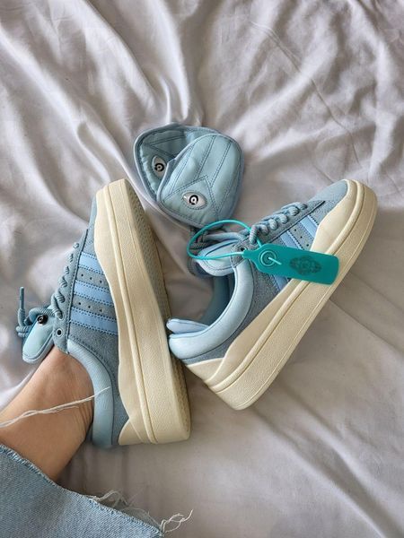 Жіночі блакитні кросівки Adidas Campus Bad Bunny Blue Cream x Адідас Кампус 36 ALL12645 фото