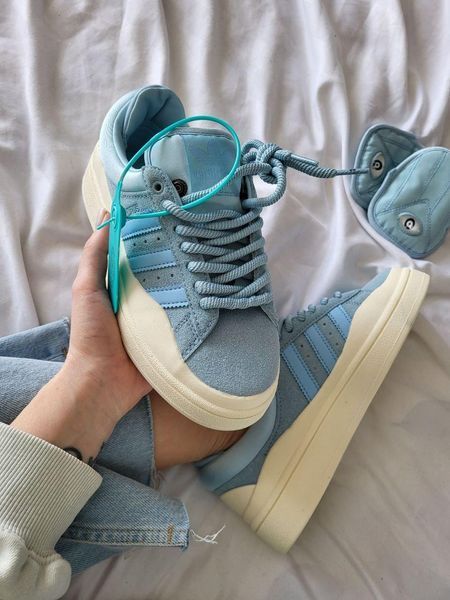 Жіночі блакитні кросівки Adidas Campus Bad Bunny Blue Cream x Адідас Кампус 36 ALL12645 фото