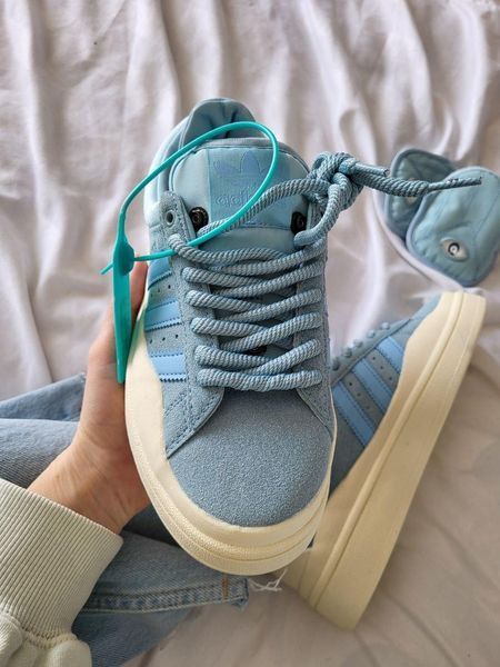 Жіночі блакитні кросівки Adidas Campus Bad Bunny Blue Cream x Адідас Кампус 36 ALL12645 фото