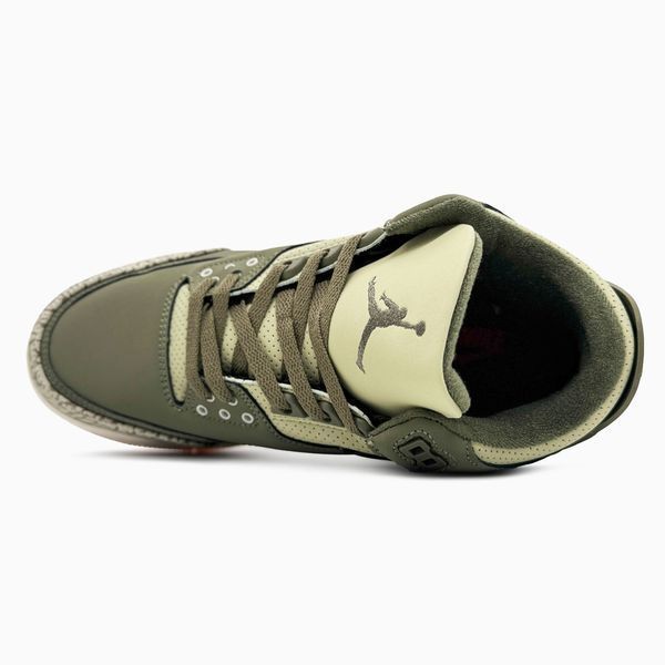 Чоловічі оливкові кросівки Jordan 3 Retro Medium Olive х Джордан 40 ALL24448 фото