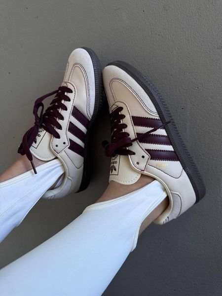 Жіночі бежеві кросівки Adidas Samba OG Wonder White Maroon x Самба 36 ALL20390 фото