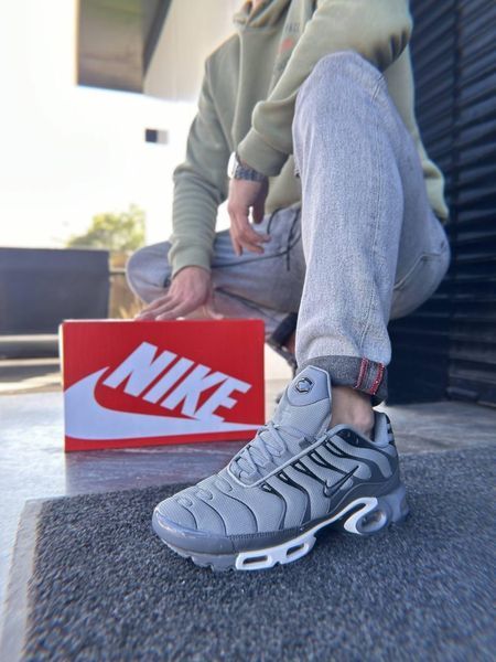 Сірі кросівки унісекс Nike Air Max TN Plus Grey White х Ейр Макс ТН 36 ALL17573 фото