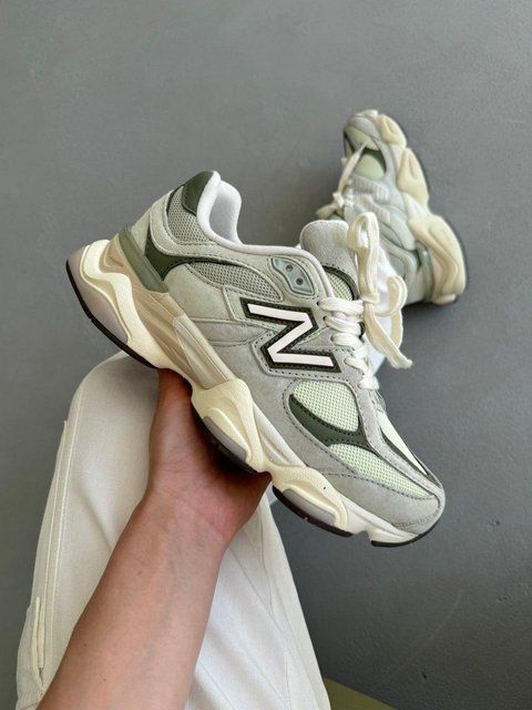 Замшеві сірі кросівки New Balance 9060 Grey Olive х Нью Беланс 36 ALL17152 фото