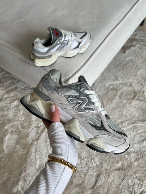 Замшеві сірі кросівки New Balance 9060 Grey х Нью Беланс 36 ALL10119 фото