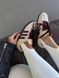 Жіночі бежеві кросівки Adidas Samba OG Wonder White Maroon x Самба 36 ALL20390 фото 8