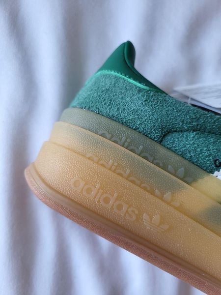 Жіночі зелені кросівки Adidas Gazelle Bold Platform Green White х Газель 36 ALL18130 фото