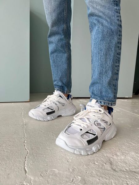 Білі жіночі баленсіага трек Balenciaga Track White Blue 36 ALL08782W фото
