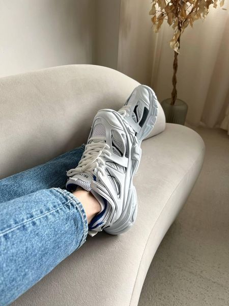 Білі жіночі баленсіага трек Balenciaga Track White Blue 36 ALL08782W фото