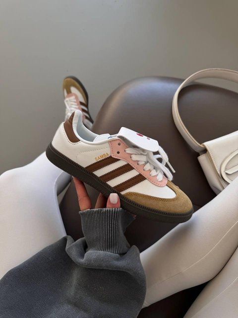 Жіночі білі кросівки Adidas Samba White Brown Cherry x Самба 36 ALL20969 фото
