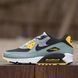 Чоловічі сірі кросівки Nike Air Max 90 Green Grey Black Yellow х Ейр Макс 40 ALL19734 фото 1