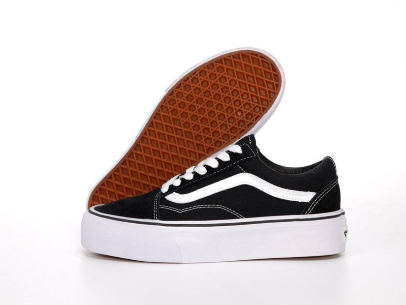 Кросівки жіночі Ванс Олд Скул Vans Old Skool Black White Platform Premium 37 ALL08980 фото
