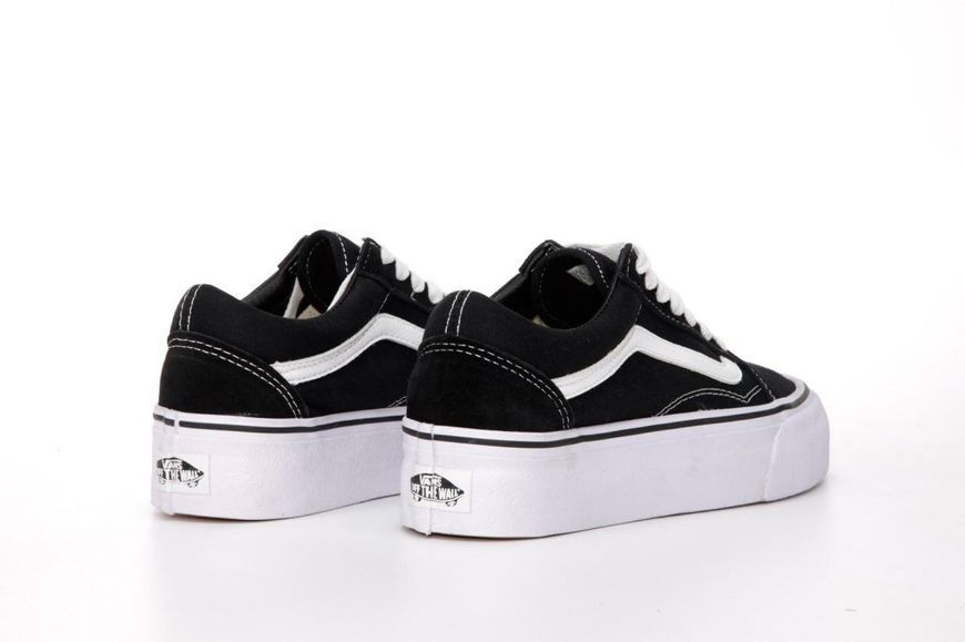 Кросівки жіночі Ванс Олд Скул Vans Old Skool Black White Platform Premium 37 ALL08980 фото