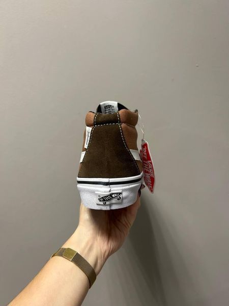 Коричневі кеди Vans Old Skool SK8 Mid Brown White х Ванс 36 ALL14356 фото