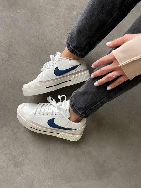 Білі кросівки унісекс Nike Court Legacy Lift White Blue х Корт 38 ALL15056 фото