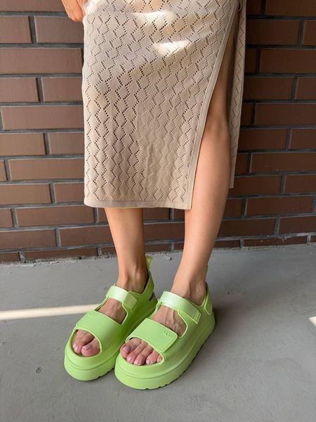 Жіночі салатові сандалії Ugg Goldenglow Sandals Light Green x Угг Сандалс 36 ALL17576 фото