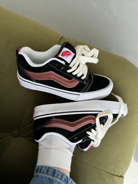 Чорні кеди Vans KNU Skool Black Brown White х Ванс 36 ALL14797 фото
