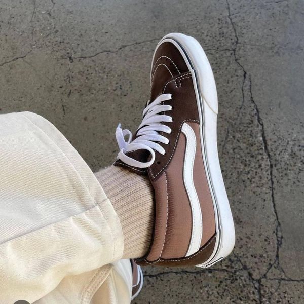 Коричневі кеди Vans Old Skool SK8 Mid Brown White х Ванс 36 ALL14356 фото