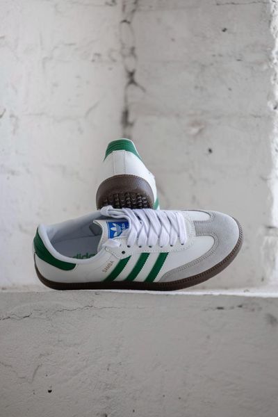 Білі кросівки Adidas Samba White Green x Адідас Самба 36 ALL11422 фото