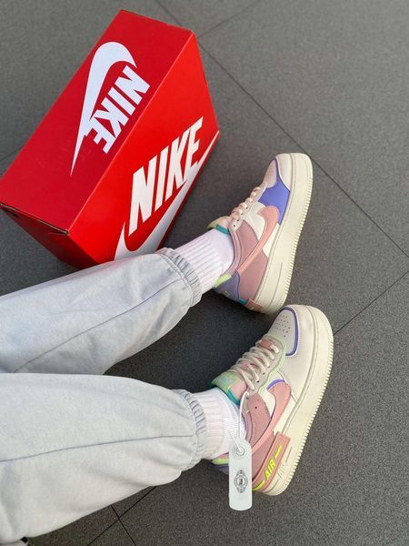 Бежеві шкіряні кросівки Найк Ейр Форс Шедов унісекс Nike Air Force Shadow Cashmere 36 ALL08035W фото
