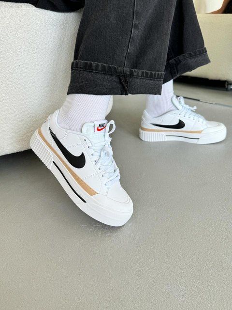 Білі жіночі кросівки Nike Court Legacy Lift White Black х Корт 36 ALL12054 фото