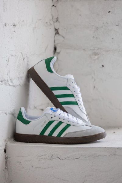 Білі кросівки Adidas Samba White Green x Адідас Самба 37 ALL11422 фото