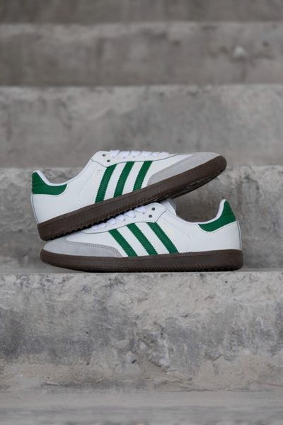 Білі кросівки Adidas Samba White Green x Адідас Самба 37 ALL11422 фото