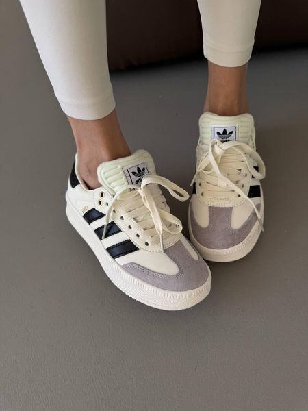 Білі кросівки унісекс Adidas Samba XLG Platform White Black Grey x Самба 36 ALL21005 фото
