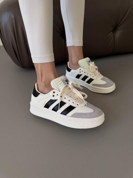 Білі кросівки унісекс Adidas Samba XLG Platform White Black Grey x Самба 36 ALL21005 фото