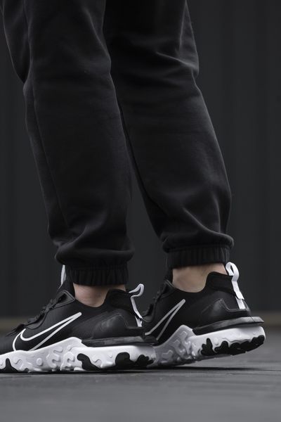 Чорні чоловічі кросівки Nike React Vision Black White х Найк 42 ALL22586 фото