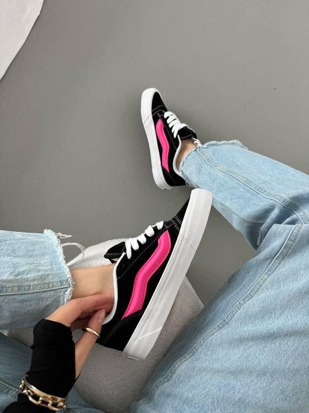 Чорні кеди Vans KNU Black Pink White х Ванс 36 ALL16543 фото