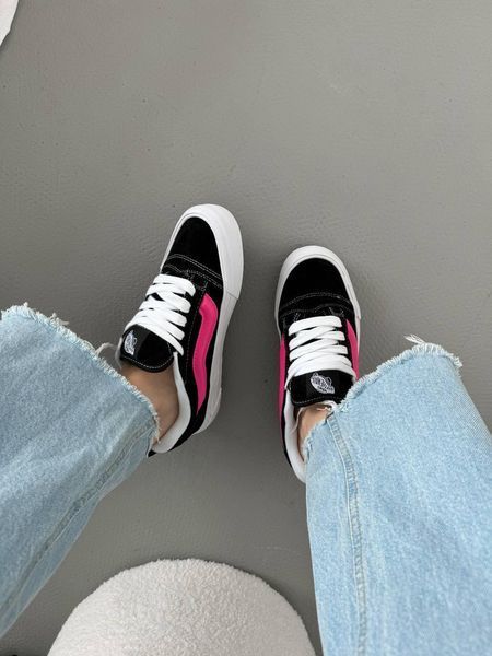 Чорні кеди Vans KNU Black Pink White х Ванс 36 ALL16543 фото