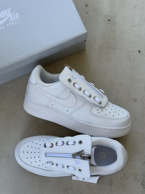 Білі кросівки унісекс Nike Air Force 1 Shroud White Zip х Найк Ейр Форс 36 ALL21922 фото