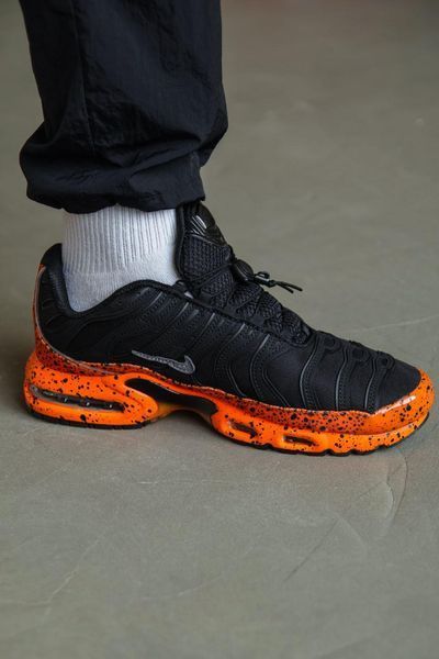 Чоловічі чорні кросівки Nike Air Max Black Black Orange Leopard х Ейр Макс ТН 42 ALL19793 фото