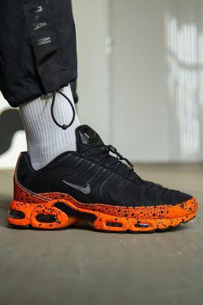 Чоловічі чорні кросівки Nike Air Max Black Black Orange Leopard х Ейр Макс ТН 42 ALL19793 фото
