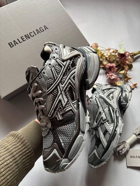 Сірі чоловічі кросівки Balenciaga Runner Grey Black x Баленсіага 40 ALL24293 фото