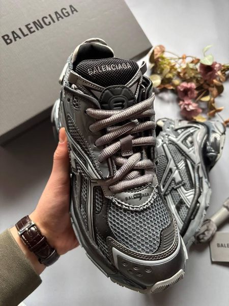 Сірі чоловічі кросівки Balenciaga Runner Grey Black x Баленсіага 40 ALL24293 фото