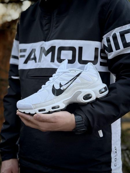 Чоловічі білі кросівки Nike Air Max TN Plus Black Grey Black х Ейр Макс ТН 41 ALL17702 фото