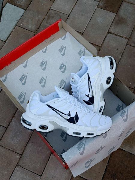 Чоловічі білі кросівки Nike Air Max TN Plus Black Grey Black х Ейр Макс ТН 41 ALL17702 фото