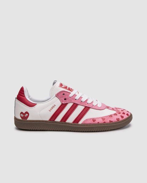 Жіночі білі кросівки Adidas Samba Comme des Gar&ccedil;ons Play White Pink x Самба 36 ALL21745 фото