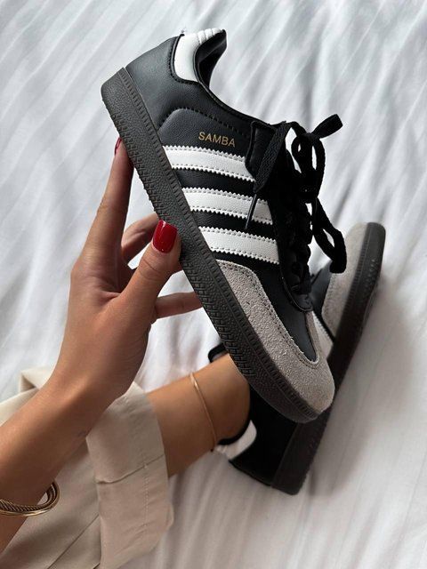 Чорні кросівки унісекс Adidas Samba Black Grey x Адидас Самба 36 ALL16304 фото