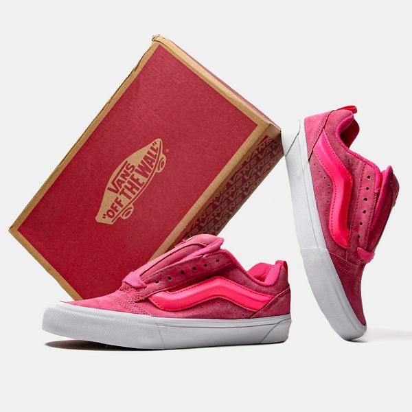 Рожеві кеди Vans KNU Skool Pink White Platform х Ванс 38 ALL13232 фото